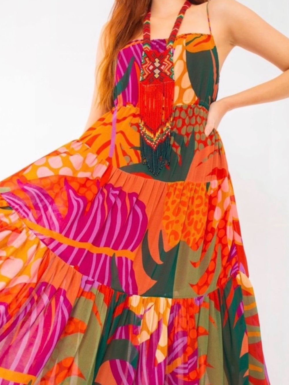 Farm rio jungle print midi dress